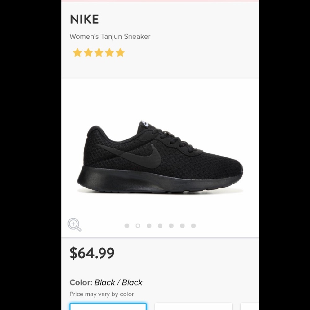 Women’s Black Nike Tanjun Sneaker